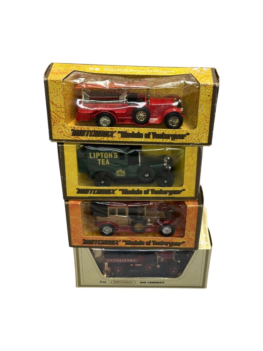 Matchbox Models of Yesteryear Lot 4 Y5 Y6 Y7 Y13 Die-Cast Vintage Boxes